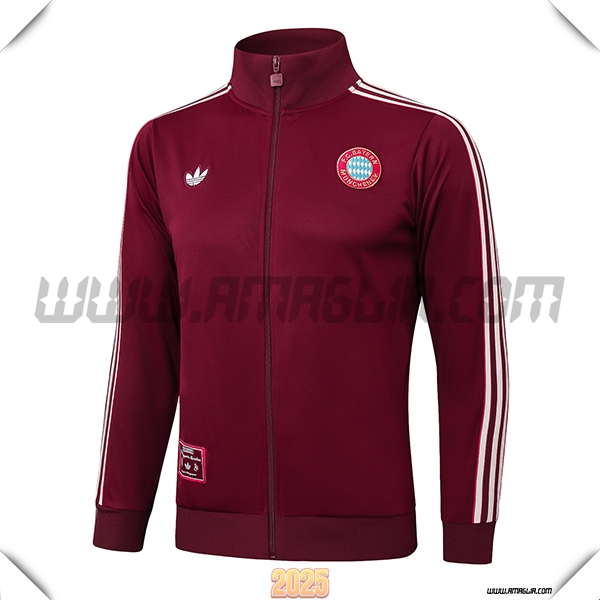 Giacca Calcio Bayern Monaco Rosso/Bianco 2025 2026