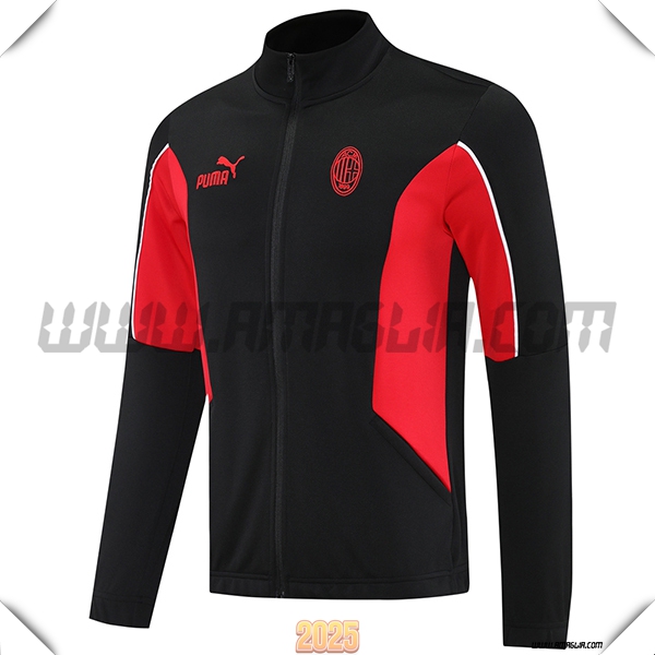 Giacca Calcio AC Milan Nero/Rosso 2025 2026