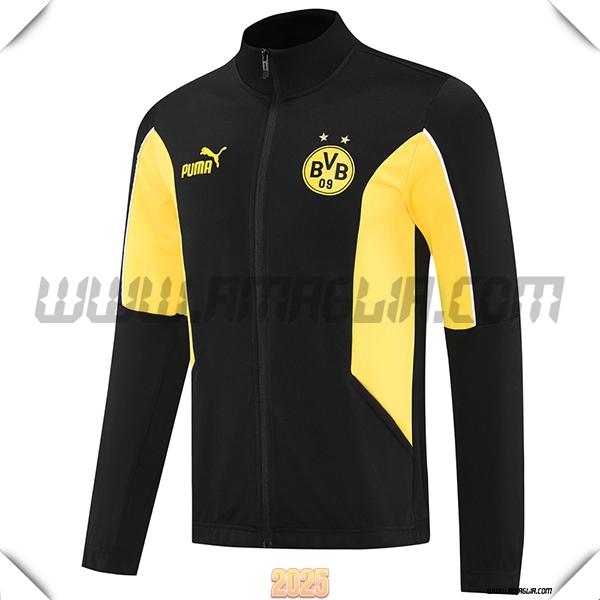 Giacca Calcio Dortmund Nero/Giallo 2025 2026