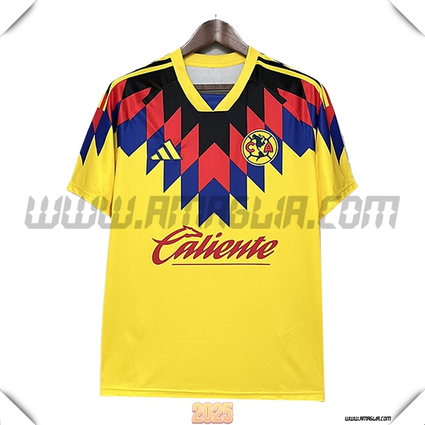 Prima Maglia Calcio Club America 2025 2026 GIALLO/Nero