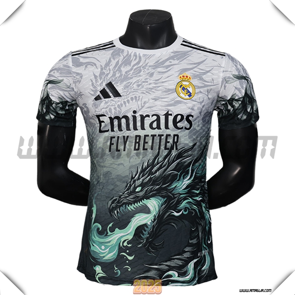 Maglia Calcio Real Madrid Edizione Speciale 2025 2026 Bianco/Verde