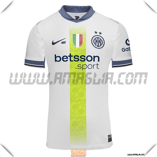 Nuovo Maglia da Inter Milan Seconda VR46 Edizione Speciale 2024/2025 Bianco/Verde