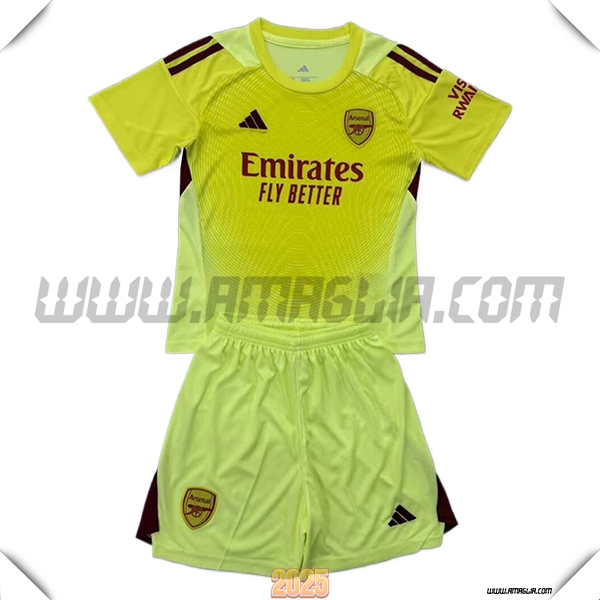 Maglia da Portiere FC Arsenal Bambino 2025 2026 GIALLO
