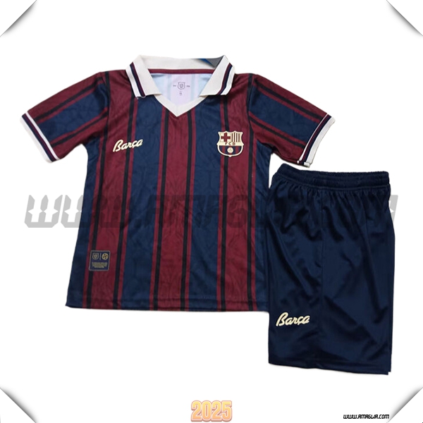 Maglia Calcio FC Barcellona Bambino 2025 2026 Rosso/Blu