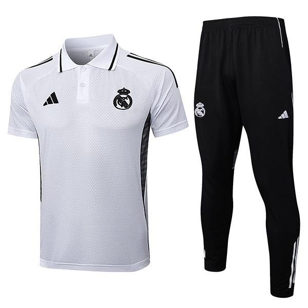 Kit Maglia Polo Real Madrid Bianco/Nero 2025 2026