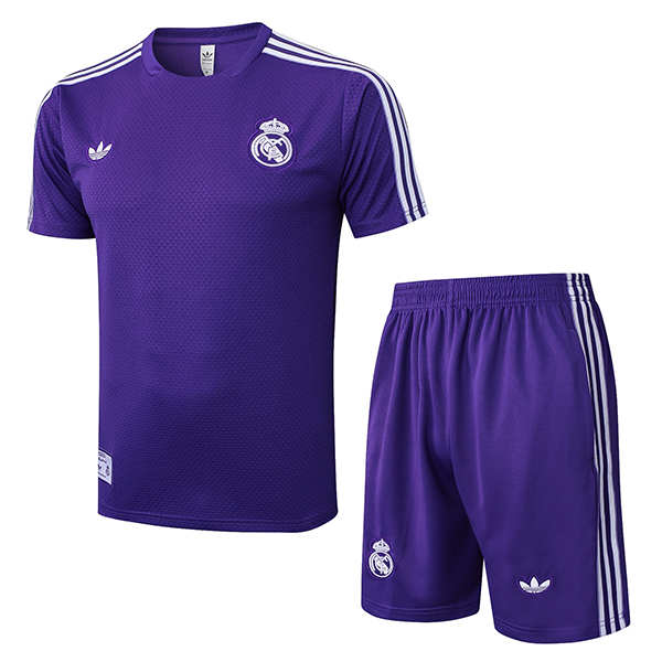 Kit Maglia Allenamento Real Madrid viola/Bianco 2025 2026