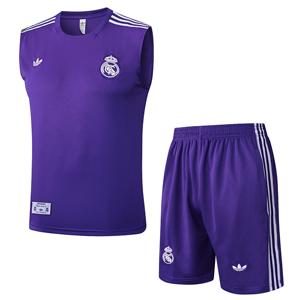 Kit Canotta Allenamento Real Madrid viola/Bianco 2025 2026