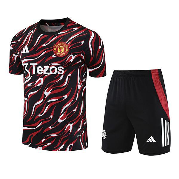 Kit Maglia Allenamento Manchester United Rosso/Nero 2025 2026