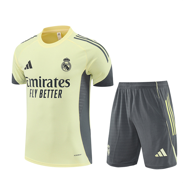 Kit Maglia Allenamento Real Madrid Giallo/Grigio 2025 2026