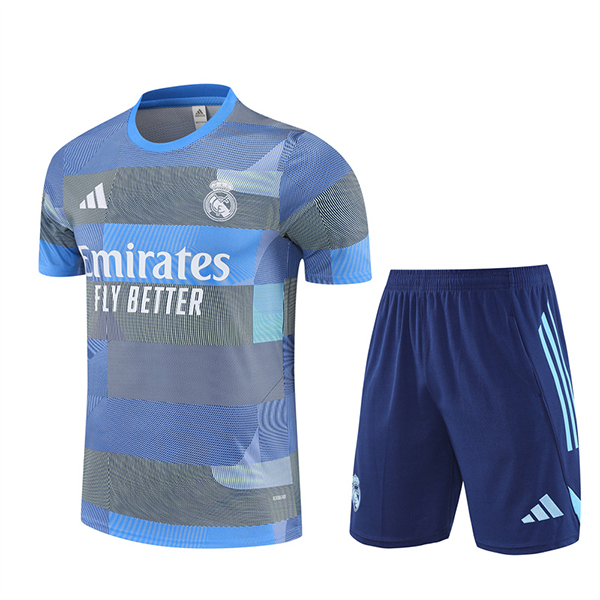 Kit Maglia Allenamento Real Madrid Blu/Grigio 2025 2026