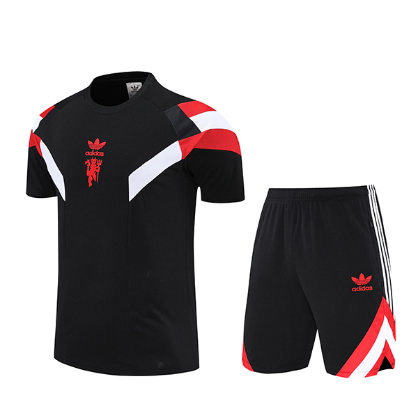 Kit Maglia Allenamento Manchester United Nero/Bianco/Rosso 2025 2026