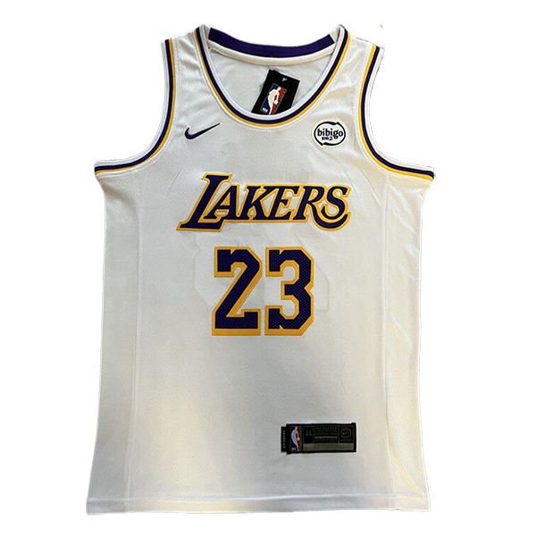 Maglia Los Angeles Lakers (JAMES #23) 2025/26 Bianco/Giallo/viola