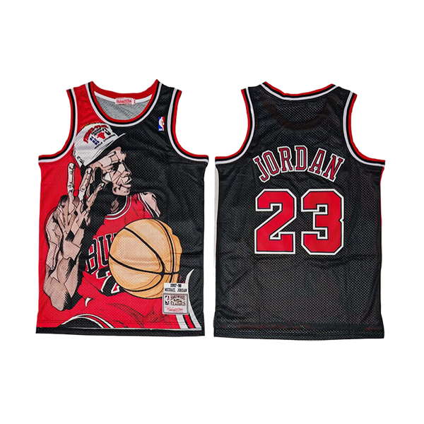 Maglia Chicago Bulls (JORDAN #23) 2025/26 Nero/Rosso