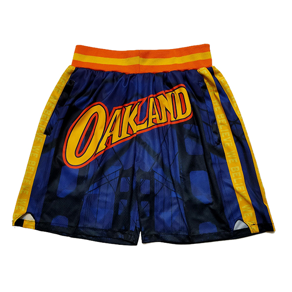 Pantaloncini NBA Golden State Warriors 2025/26 Blu/Giallo/Arancia -02