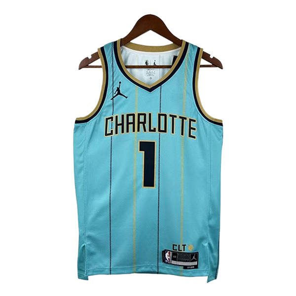 Maglia Charlotte Hornets (BALL #1) 2025/26 Blu/Nero
