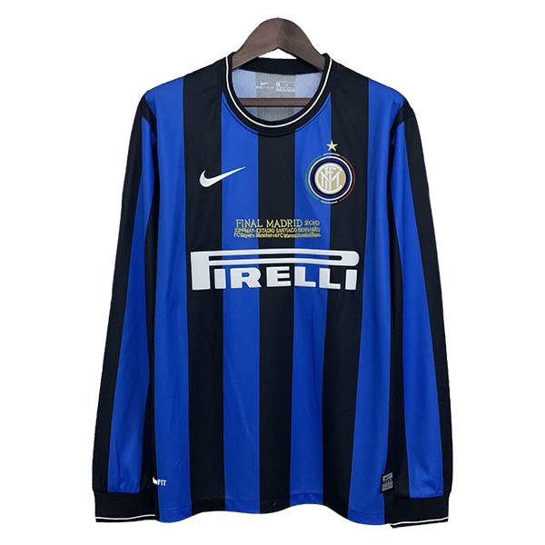 Prima Maglia Retro Inter Milan Maniche lunghe 2009/2010 Blu/Nero