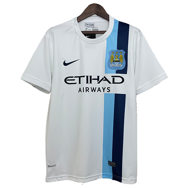 Terzo Maglia Retro Manchester City 2013/2014 Bianco/Blu