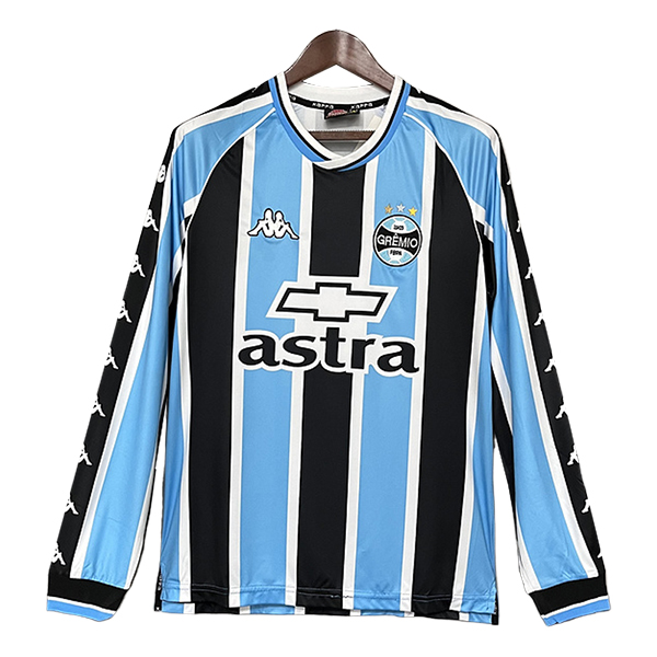 Prima Maglia Retro Gremio Maniche lunghe 2000 Nero/Azzurro Chiaro
