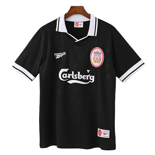 Terzo Maglia Retro FC Liverpool 1996/1997 Nero/Bianco