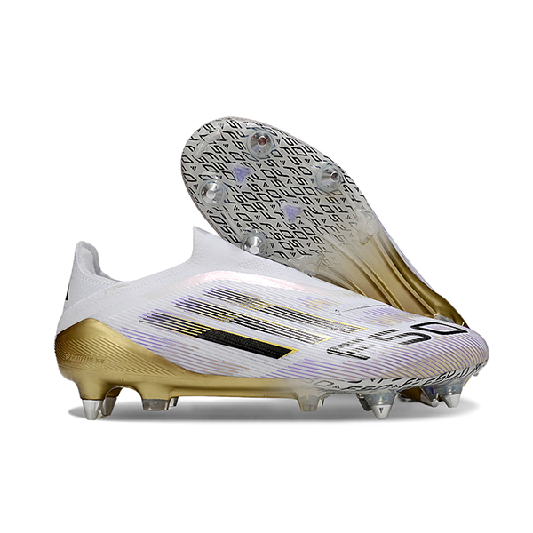 Adidas Scarpe Da Calcio F50 Elite Laceless SG Bianco/Giallo/Nero