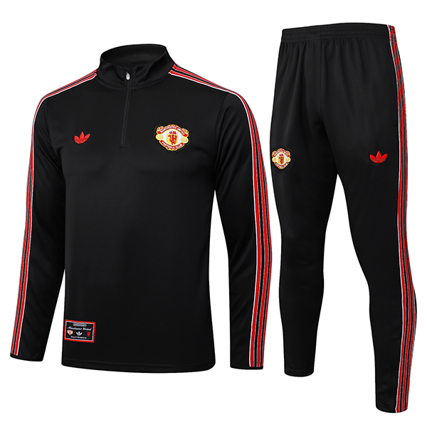 Tuta Calcio Manchester United Nero/Rosso 2025 2026
