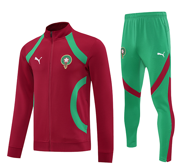 Tuta Calcio Giacca Marocco Rosso/Verde 2025 2026