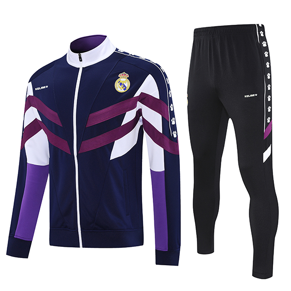 Tuta Calcio Giacca Real Madrid Blu/viola/Bianco 2025 2026