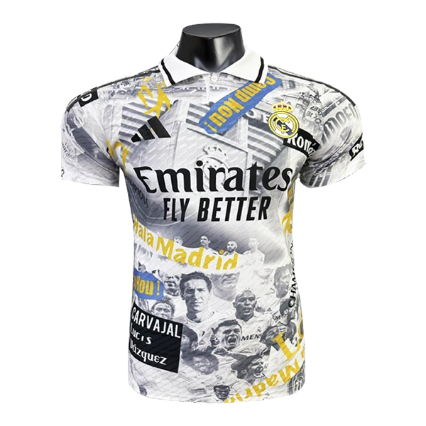Maglia Calcio Real Madrid Edizione Speciale 2025 2026 Bianco/GIALLO