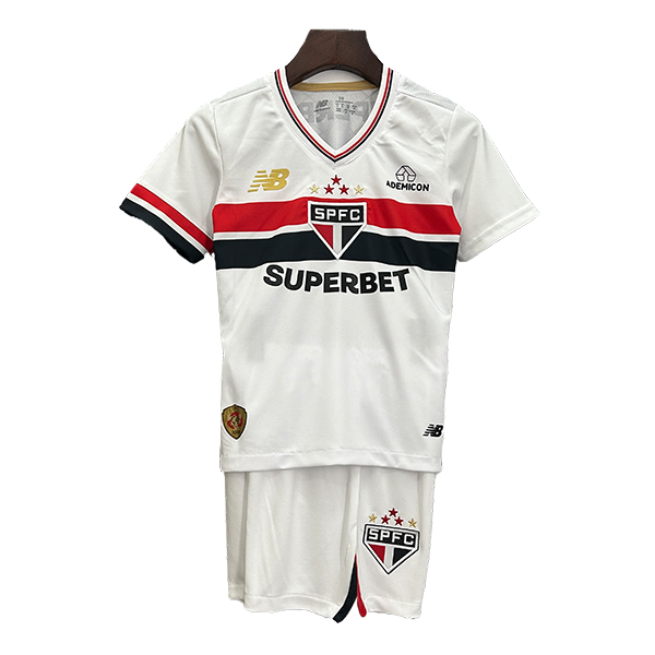 Prima Maglia Calcio Sao Paulo FC Bambino 2025 2026 Bianco/Rosso/Nero