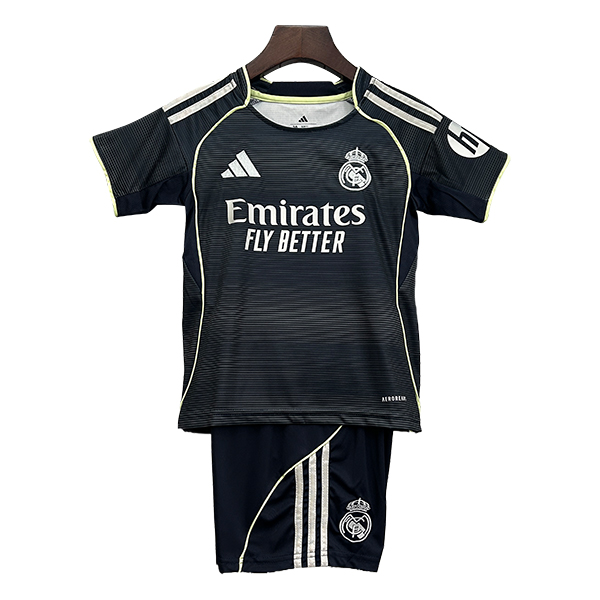 Seconda Maglia Calcio Real Madrid Bambino 2025 2026 Nero