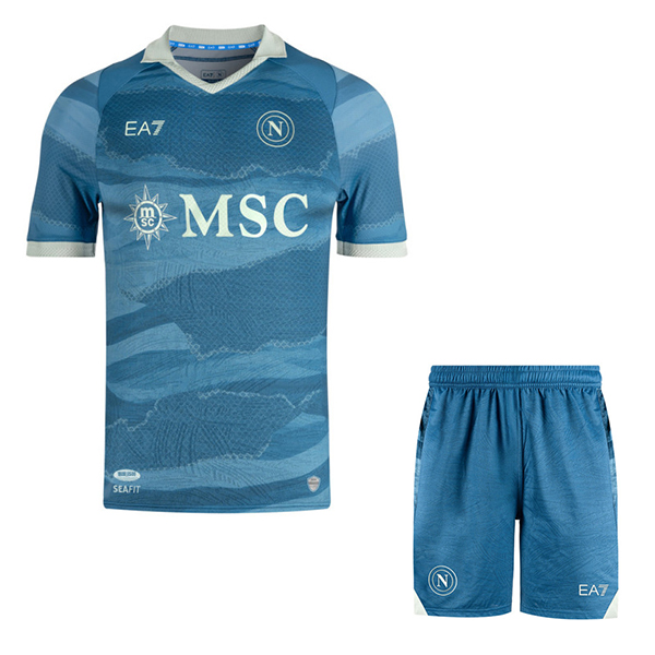 Maglia Calcio SSC Napoli Bambino Edizione Partenope 2024/2025 Blu