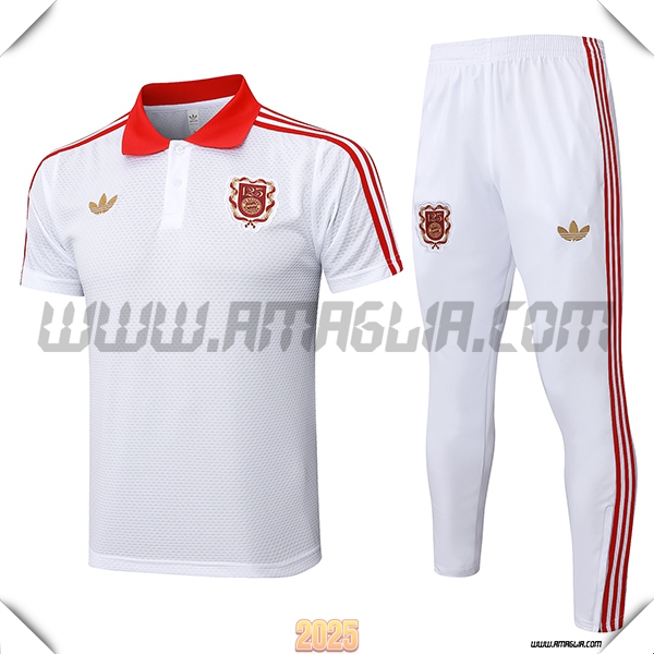 Kit Maglia Polo Bayern Monaco Bianco/Rosso 2025 2026