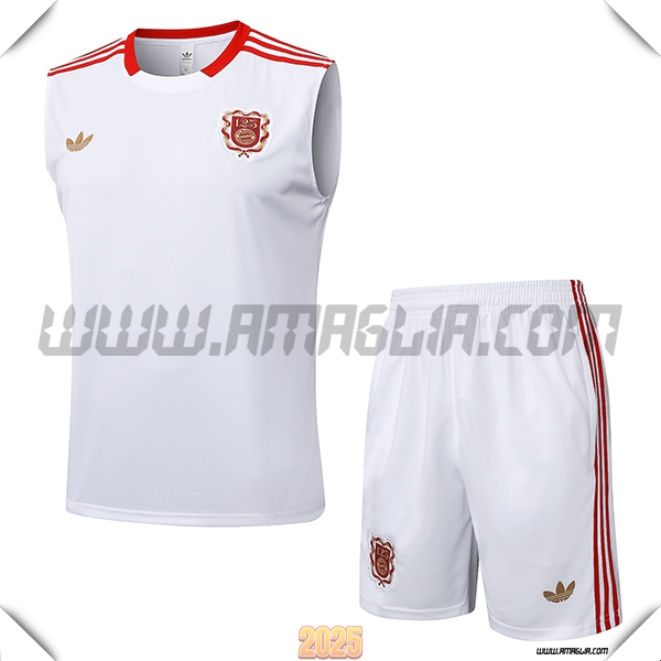 Kit Canotta Allenamento Bayern Monaco Bianco/Rosso 2025 2026