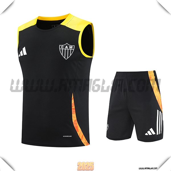 Kit Canotta Allenamento Atletico Mineiro Nero/Giallo/Arancia 2025 2026