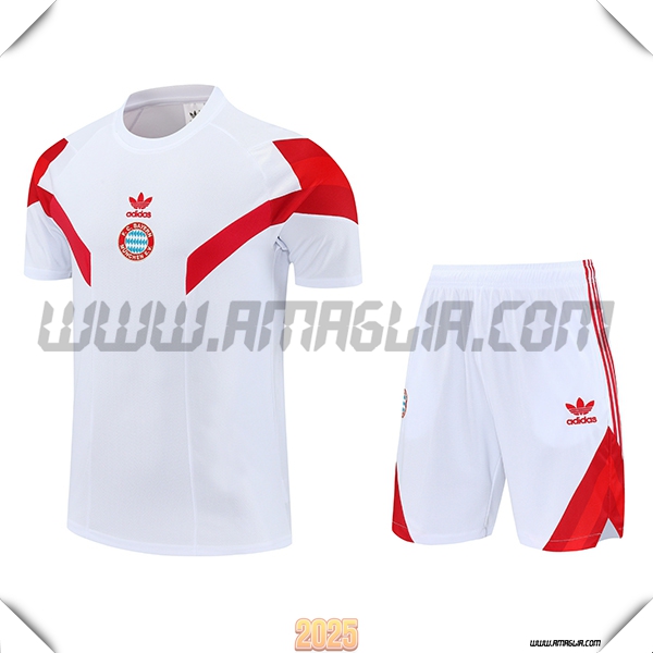 Kit Maglia Allenamento Bayern Monaco Bianco/Rosso 2025 2026 -02