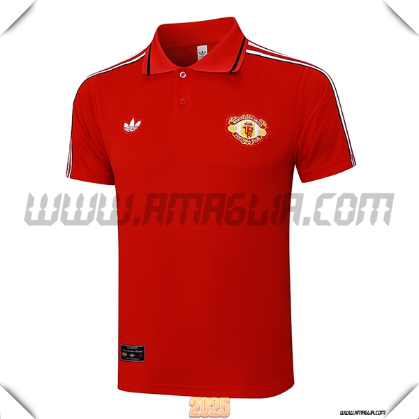 Maglia Polo Manchester United Rosso 2025 2026