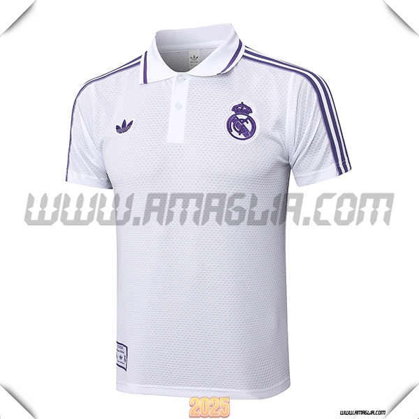 Maglia Polo Real Madrid Bianco/viola 2025 2026
