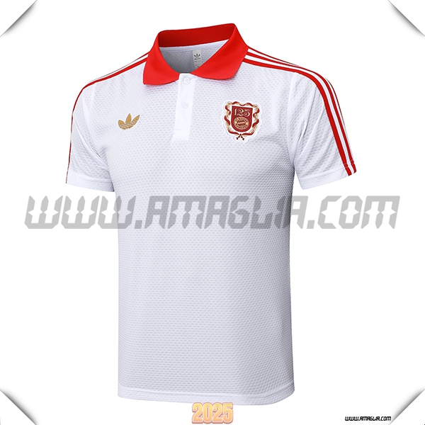 Maglia Polo Bayern Monaco Bianco/Rosso 2025 2026