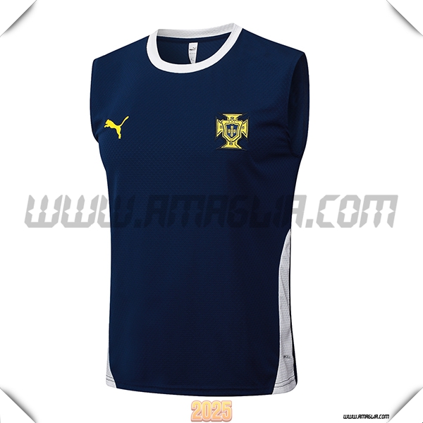 Canotta Allenamento Portogallo Blu/Bianco 2025 2026