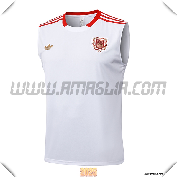 Canotta Allenamento Bayern Monaco Bianco/Rosso 2025 2026