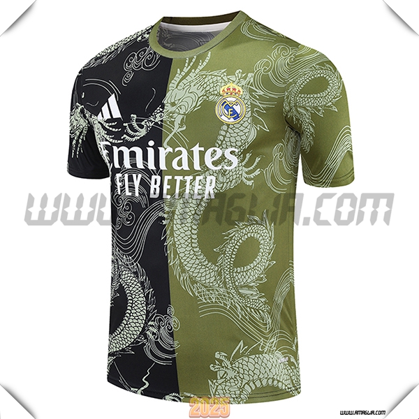 T Shirt Allenamento Real Madrid Nero/Verde 2025 2026