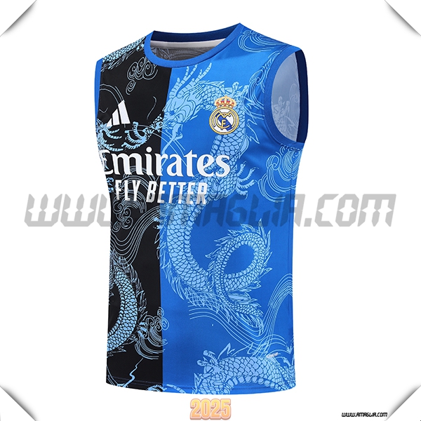 Canotta Allenamento Real Madrid Nero/Blu 2025 2026