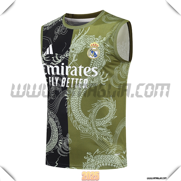 Canotta Allenamento Real Madrid Nero/Verde 2025 2026