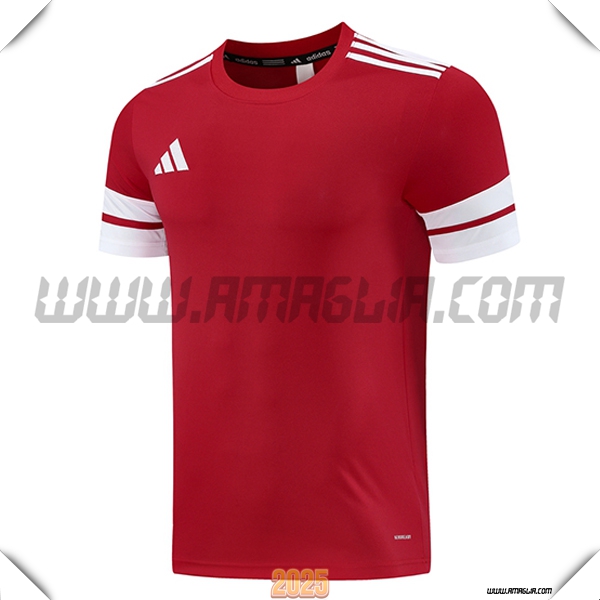 T Shirt Allenamento Adidas Rosso/Bianco 2025 2026