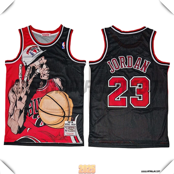 Maglia Chicago Bulls (JORDAN #23) 2025/26 Nero/Rosso