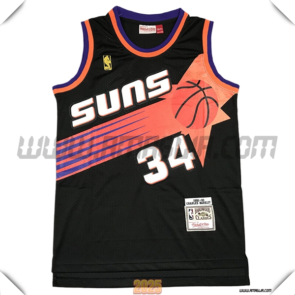 Maglia Phoenix Suns (BARKLEY #34) 2025/26 Nero/Arancia