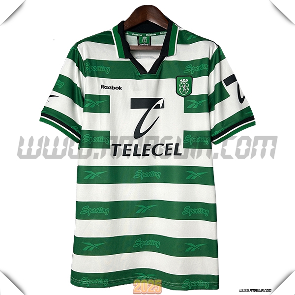Prima Maglia Retro Sporting Lisbon 1999/2000 Bianco/Verde