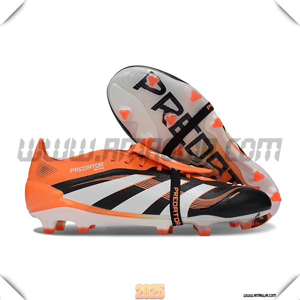 Adidas Scarpe Da Calcio 25 Predator Elite Tongue FG Arancia/Nero/Bianco