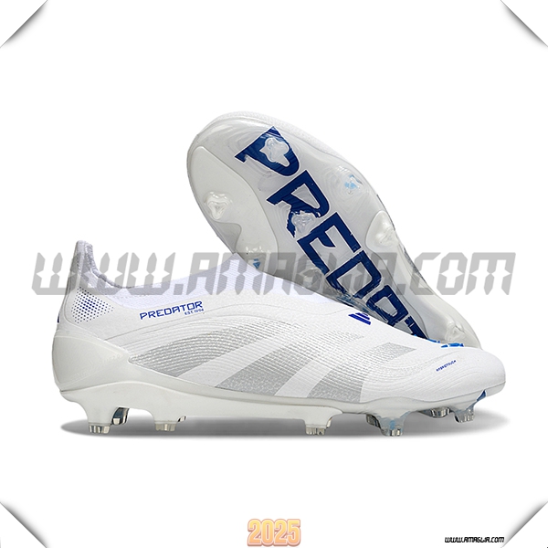 Adidas Scarpe Da Calcio 25 Predator Elite LL FG Bianco/Grigio/Blu