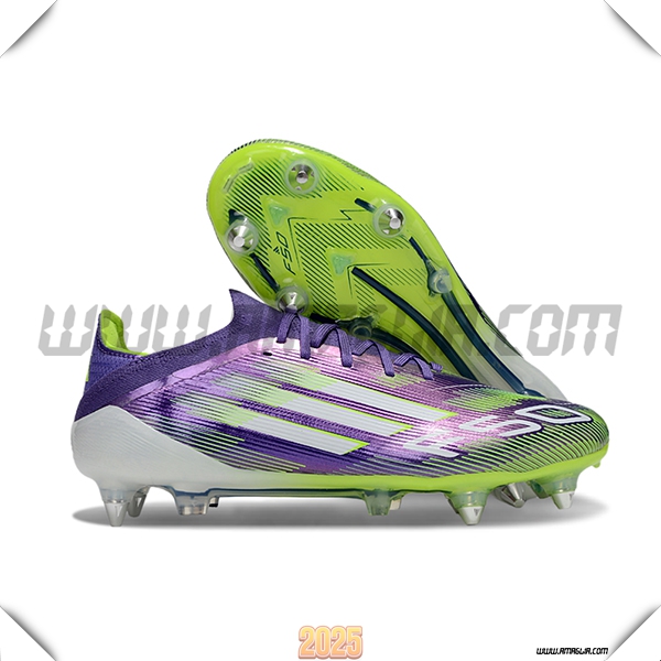 Adidas Scarpe Da Calcio F50 Elite SG viola/Verde/Bianco